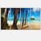 Designart - Praslin Island Tropical Beach Panorama - Modern Seascape Canvas Artwork